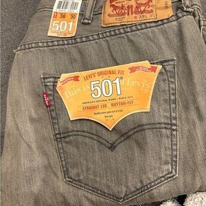 Levi's Men's Straight Leg Jeans in Gray 38x30